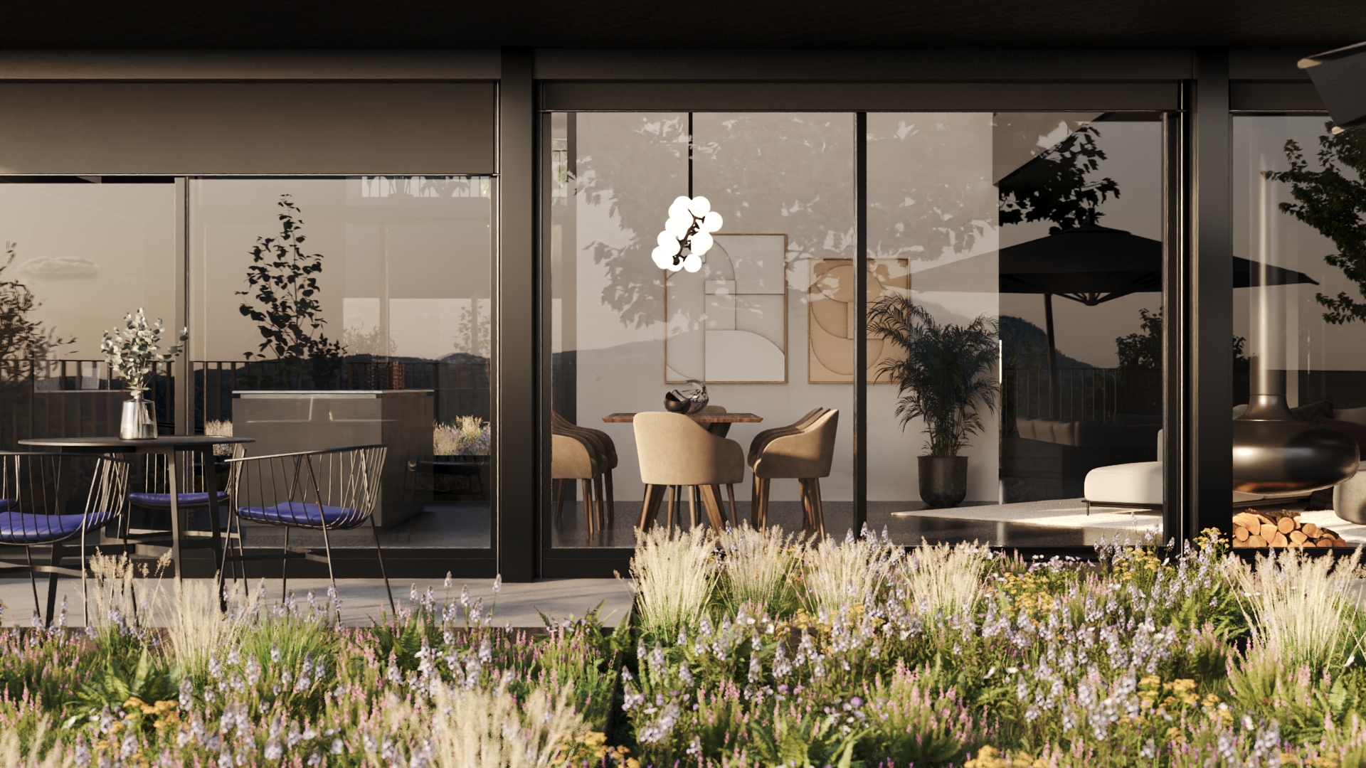 Aura luxury living vista esterna giardino open space - Aura