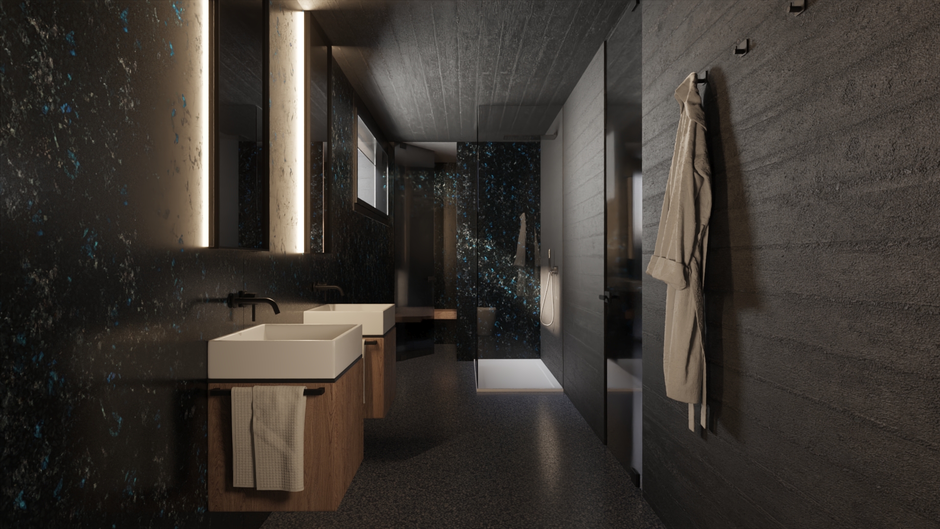 Aura luxury living vista interna del bagno - Aura